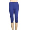 thumbnail image 6 of GEWSEY Women's Lightweight Soft Capri Leggings Crop Leggings 3/4 Stretch Yoga Pants (Dark Blue, XXL), 6 of 6