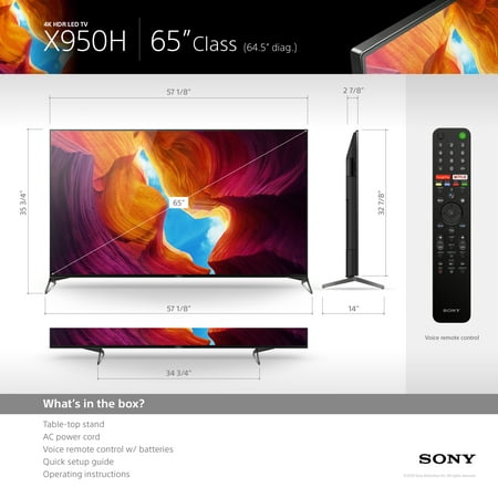 Sony - 65" Class X950H Series LED 4K UHD Smart Android TV