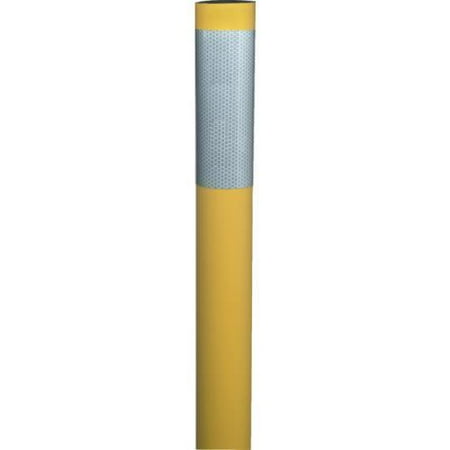 Surface Mount Post Adapter - Surface Mount Post with Round Top, Yellow & Silver Reflective