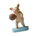 thumbnail image 3 of Estatua de cerdo en miniatura para jardín, estatuilla de cerdo en miniatura, decoración del hogar, decoración de jardinería, estatuilla de Animal para baloncesto, 3 of 8