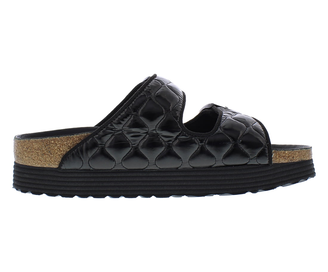 Birkenstock Arizona Pap French Piping Padded Narrow Unisex Shoes Size 4, Color: Black