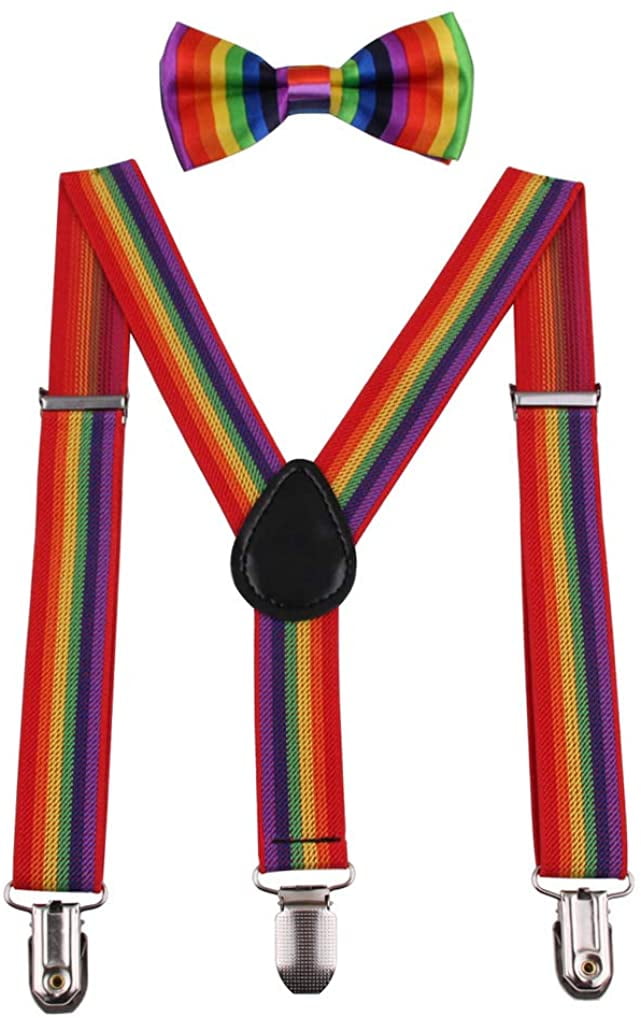 Child Kids Suspenders Bow Tie For Boys And Girls Adjustable Elastic