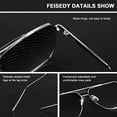 thumbnail image 4 of FEISEDY Retro Oversized Aviator Sunglasses for Women Men Trendy Square Shades UV400 Metal Sun Glasses B2874, 4 of 14