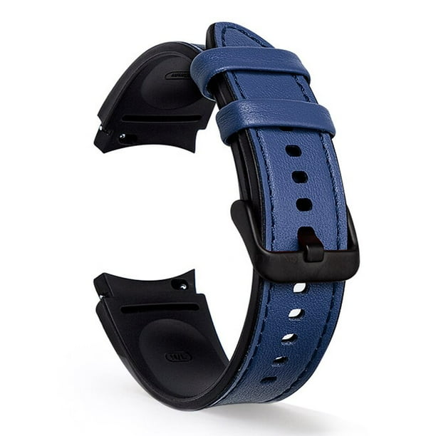 Correa de reloj de 20 mm para Samsung Watch 4 5 40 mm 44 mm Pulsera para Samsung Galaxy Watch 5 Pro Classic 42 mm 46 Silicona + bandas de cuero Tan Jianjun unisex