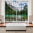 thumbnail image 2 of Landscape Curtains 2 Panels Set, Canada Ohara Lake Yoho National Park with Mountains Nature Scenery Art Photo, Window Drapes for Living Room Bedroom, 55W X 39L Inches, Multicolor, by Ambesonne, 2 of 3
