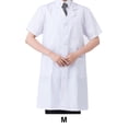 thumbnail image 4 of Laboratory Coat Buttons Multi Pocket Short Sleeve Pet Shop School Factory Work Clothes Internship Section Beautician Use Short Sleeve M, 4 of 7