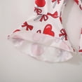 thumbnail image 4 of Gubotare Baby Girl Outfits Long Slevee Fall Outfits Baby Girl Newborn Girl Outfit Romper+Bell Bottoms Pants+Headband Newborn Girl Outfits 0 3 6 9 12 18 Months (Red,6-12 Months), 4 of 9