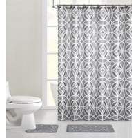 Mainstays Aster 15-Piece Shower Curtain Bath Set