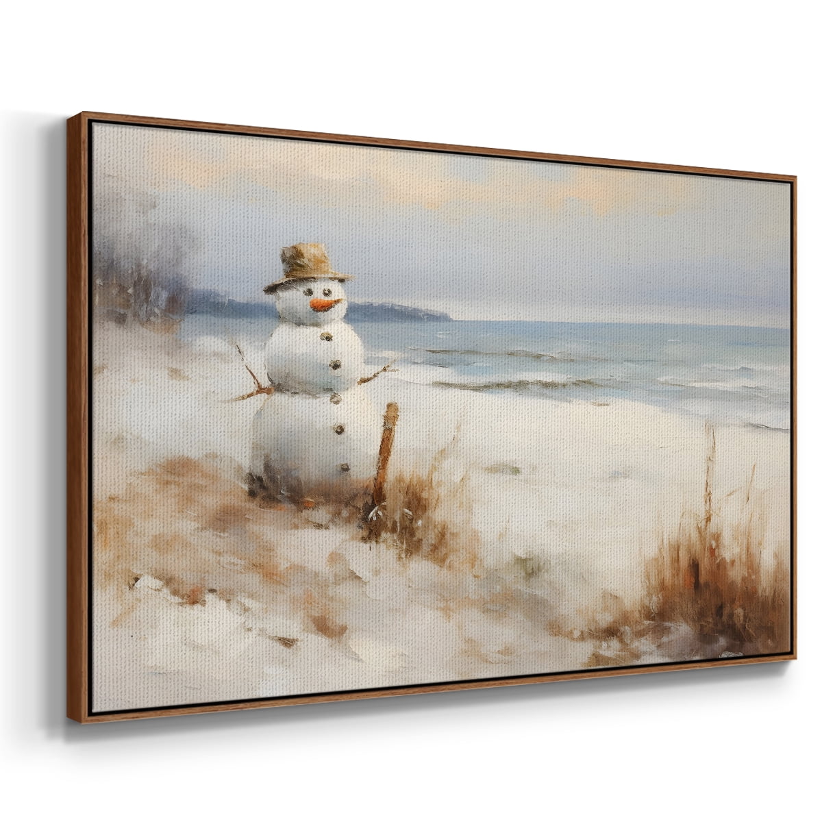 Vintage Landscape-CCXIX By Wexford Home Framed in Walnut Wood Gallery Wrapped Canvas 17 in. x 25 in.