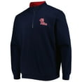 thumbnail image 2 of Men's Colosseum Navy Ole Miss Rebels Tortugas Quarter-Zip Sweatshirt, 2 of 3