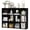 Black, variant on Jpiziso 12 Cube Storage Organizer Vertical or Horizontal Bookcase, Open Book Shelf for Bedroom, Living Room, Office