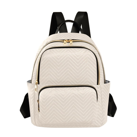 JIALIOU Mini Backpack Purse for Women Quilted Casual Daypack Small Travel Shoulder Bag, Apricot
