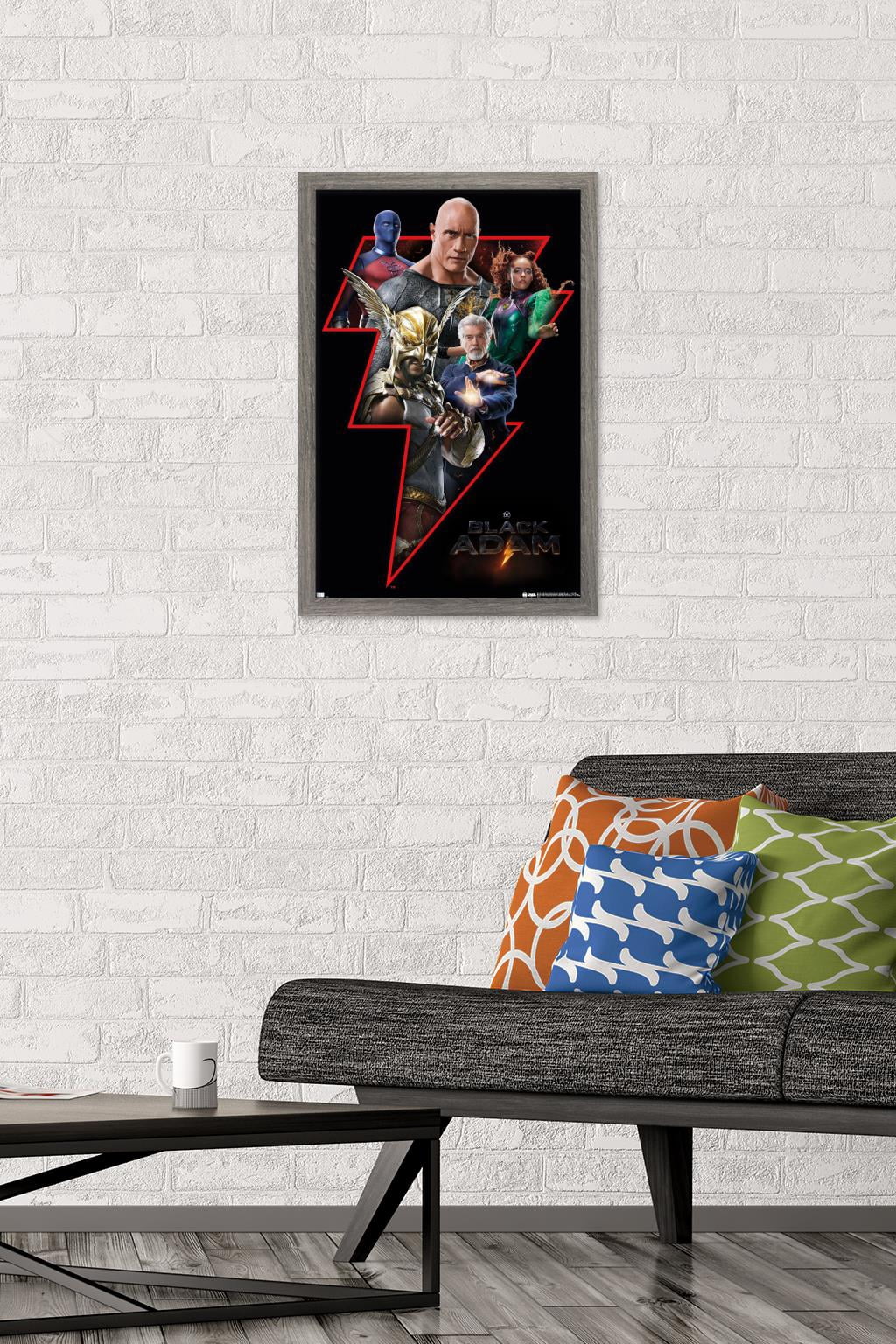 DC Comics Movie Black Adam - Group Wall Poster, 14.725" x 22.375" Framed
