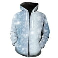 thumbnail image 1 of Winter Snowflake Pattern Men's Zipper Hoodies With Hood Jackets 3D Printed Hip Hop Cool Spring Tops Oversized 2024 Hot Sale, 1 of 5