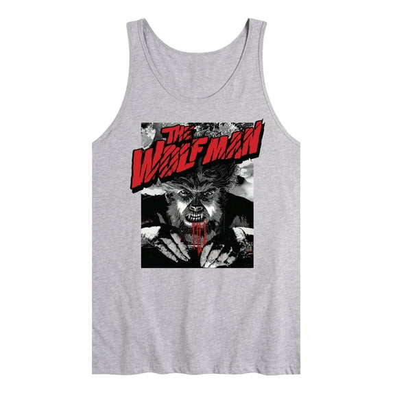 Classic Monsters - The Wolf Man - Black and White Movie Cover - Men's Jersey Tank Top