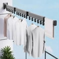 thumbnail image 4 of Wall-Mounted Foldable Aluminum Alloy Clothes Drying Rack A White, 4 of 5