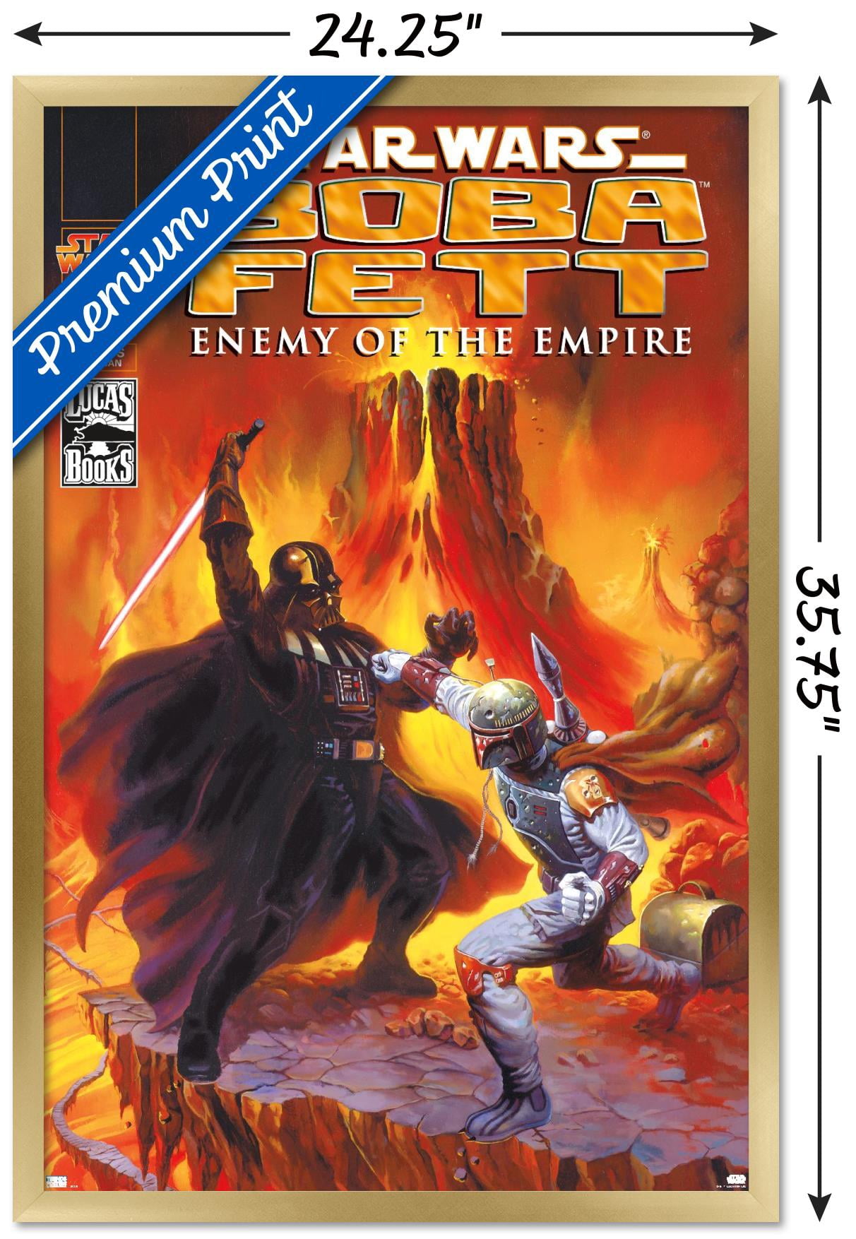 Star Wars: Saga - Boba Fett - Enemy Wall Poster, 22.375" x 34", Framed