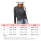 thumbnail image 5 of Blusa ajustada de manga larga gris oscuro con escote fruncido y detalle de cordón, tejido elástico para el trabajo o citas, talla S, 5 of 5