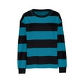 thumbnail image 6 of hxobax Fall Cute Sweatshirt for Women Striped Colorblock Pullover Tops Crewneck Long Sleeve Jumpers, 6 of 7