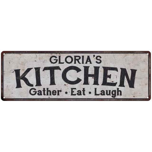 GLORIA's Kitchen Rustic Chic Decor Gift 6x18 Sign 106180051466