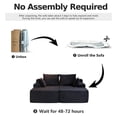 thumbnail image 6 of Cubente 78.7" Double Chaise Lounge Chair Indoor, Oversized Boneless Sofa Bed, Deep Seat Sleeper Couch Reading Chairs, Cloud Sofas with Cup Holder & Side Pocket for Living Room, No Assembly Required, 6 of 10