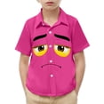 thumbnail image 2 of Piuwrlz Hot Pink Short Shirts Sleeve Toddler Boys Graphic polo Pocket Pullover T Shirts Hot Pink Size 5 Years, 2 of 9