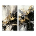 thumbnail image 2 of Designart "Fluid Fusion in Gold and Grey II" Abstract Wall Art Set Of 2 - Gold Abstract Canvas Set For Living Room Decor, 2 of 7