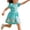Mint Green, variant on Trendfront Girls Bunny Embroidery Dresses Crewneck Flutter Sleeve A Line Dress Animal Print Cute Everyday Outfit Dresses