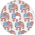 thumbnail image 1 of FMSHPON USA Flag Elephant Xmas Christmas Tree Skirt Stand Mat for Holiday Party Decoration Indoor Outdoor 36 inches, 1 of 6