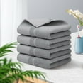 thumbnail image 2 of PiccoCasa 4 Pack 100% Cotton Hand Towel Set 14"x30",Soft and Absorbent Towels Gray, 2 of 7