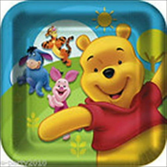 Winnie The Pooh and Friends Large Square Paper Plates (8ct)