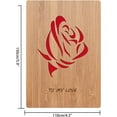 thumbnail image 4 of 1Set to My Love Greeting Card with Real Bamboo Wood Hollow Out Red Rose Pattern Handwritten Card with Envelope Perfect Way to Say I Love You Valentines Gift for Him/Her, 4 of 6