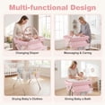 thumbnail image 4 of Infans Baby Changing Table w/Storage Bag Shelf Toys Lockable Wheels Adjustable Heights, 4 of 7
