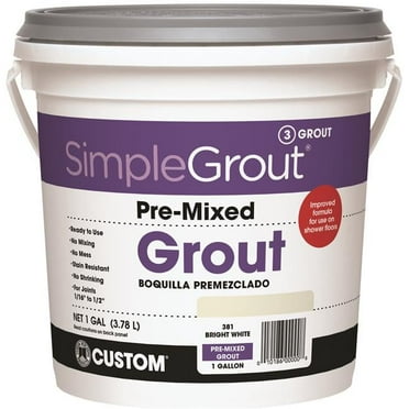 Custom Building Products  1 gal Pre-Mix Grout, Bright White