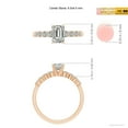 thumbnail image 5 of ANGARA Natural Diamond Graduated Engagement Ring in 14K Rose Gold for Women (Size-6.5x4.5mm| Color-K| Clarity-I3) | April Birthstone, Anniversary, Jewelry Gift for Women | Natural Diamond Ring, 5 of 9