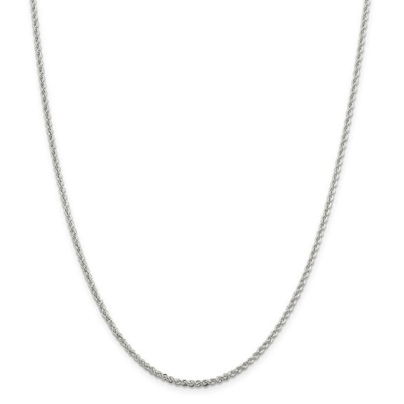 Auriga 925 Sterling Silver 2.3 mm Solid Rope Chain Necklace for Women 16"