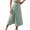 Green, variant on Fesfesfes Women Skirt Summer Floral Printing Split Casual Ruched Waist Skirts Tops on