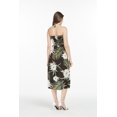 thumbnail image 3 of Femmes Hawaïenne Luau Licou Imprimé Floral Licou Robe S Cereus Wispy Noir, 3 of 5