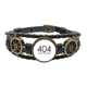 thumbnail image 1 of Programador error 404 no encontrado Pulsera marina tejida en cuero, 1 of 4