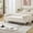 Ivory, variant on New 65.35" Upholstered Flip-top Storage Accent Bed Bench, Corduroy Footrest Ottoman with Armrests&Backrest&2 Bolster Pillows Wood Legs for Living Room, Hallway, Entryway Bedroom. Ivory