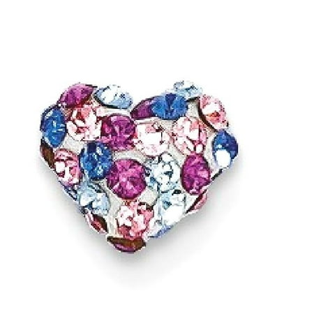 14kt Yellow Gold Multi Colored Crystal 6mm Heart Post Stud Ball Button Earrings Love Fine Jewelry Ideal Gifts For Women Gift Set From Heart