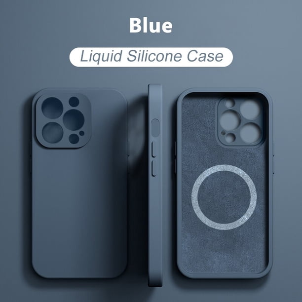 Funda de silicona líquida Original para iPhone 14, 12, 11, 13 Pro Max, Mini, XS, XR, X, 8 Plus, SE, Magsafe, fundas magnéticas de carga inalámbrica Fivean unisex