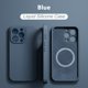 thumbnail image 1 of Funda de silicona líquida Original para iPhone 14, 12, 11, 13 Pro Max, Mini, XS, XR, X, 8 Plus, SE, Magsafe, fundas magnéticas de carga inalámbrica Fivean unisex, 1 of 2
