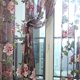 thumbnail image 4 of Wosthever Cortina de tul con patrón de peonía, decoración del hogar, tul, balcón de la cocina, flor de habitación, ventana, persiana Decoración del hogar, 4 of 6