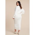 thumbnail image 5 of ELOQUII Women's Plus Size Wrap Sweater Maxi Dress, 5 of 5