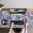 thumbnail image 4 of Long Mouse Pads for Desk,Purple and Teal Paisley and Floral Desk Mats on Top Of Desks, Desk Mouse Pad Extra Large with 3mm Non-Slip Base and Stitched Edge for Gaming,Work,Home 47.3"x23.6", 4 of 5