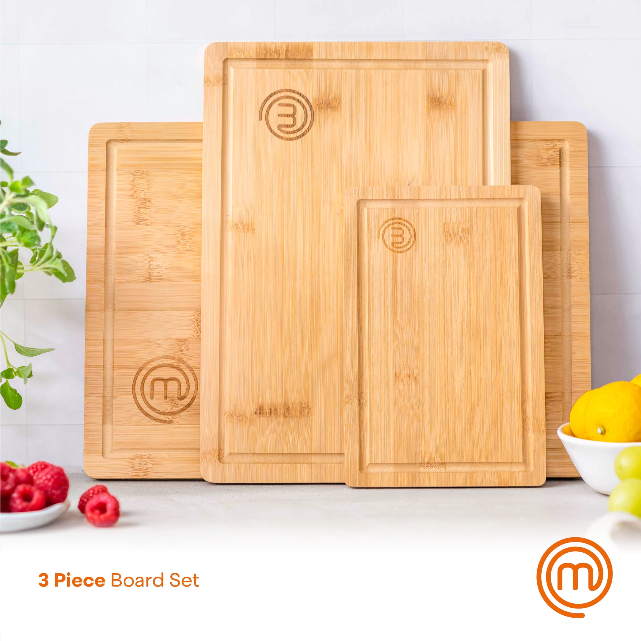 LEXI HOME Durable 3-Piece Bamboo Cutting Board Set MW2857 - The
