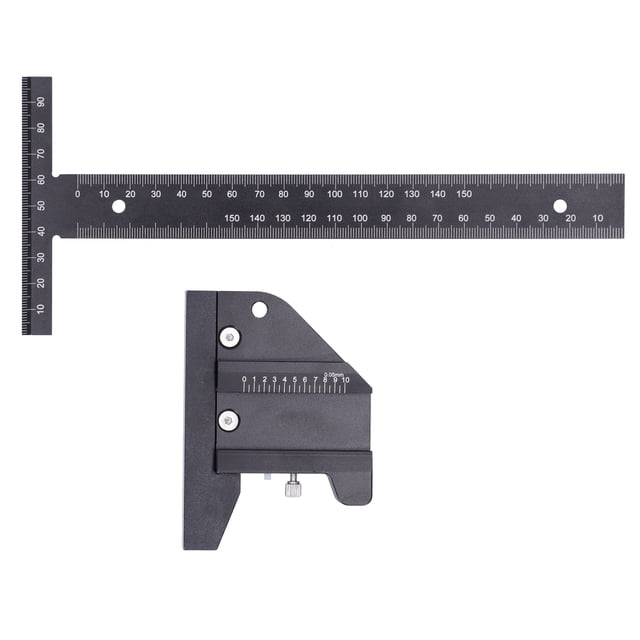 Regla multifuncional para carpintería regla recta de aleación de aluminio regla de trazado tipo T 0 ~ 150 mm 005 mm herramientas de bricolaje para carpintería herramienta ANGGREK Otros