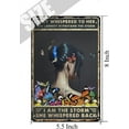 thumbnail image 5 of They Whispered to Her You Cannot Withstand The Storm Vintage Tin Sign, Boho Positive Motivational Wall Decor, Inspirational Quote Wall Art, Hippie Style, Butterfly Sign 5.5x8 Inches, 5 of 7