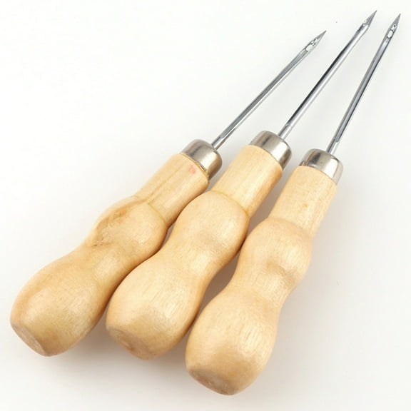 IDEANATEGRATE Awls Chocolate 3Pcs 4.83X0.79X0.79Inch Straight Tip Weaving Tools